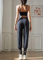 Style Navy Patchwork Pockets One Piece Workout Suit