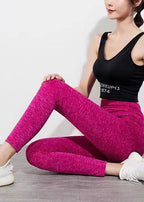 Stylish Rose Tummy Control Capri Workout Leggings