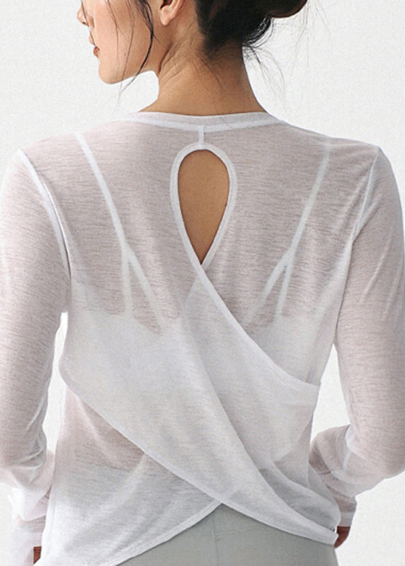 White Yoga Smock Top