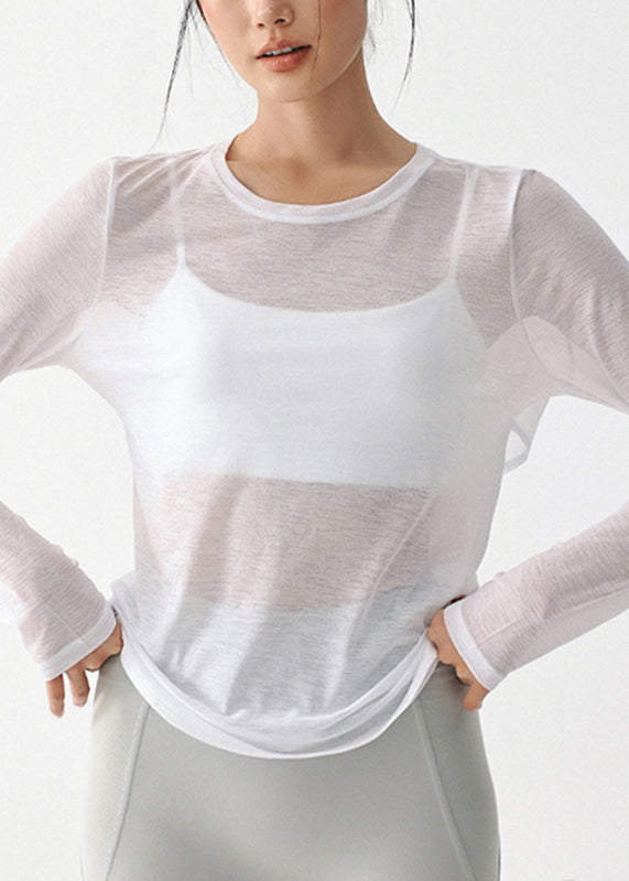 White Yoga Smock Top