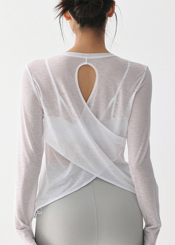 White Yoga Smock Top