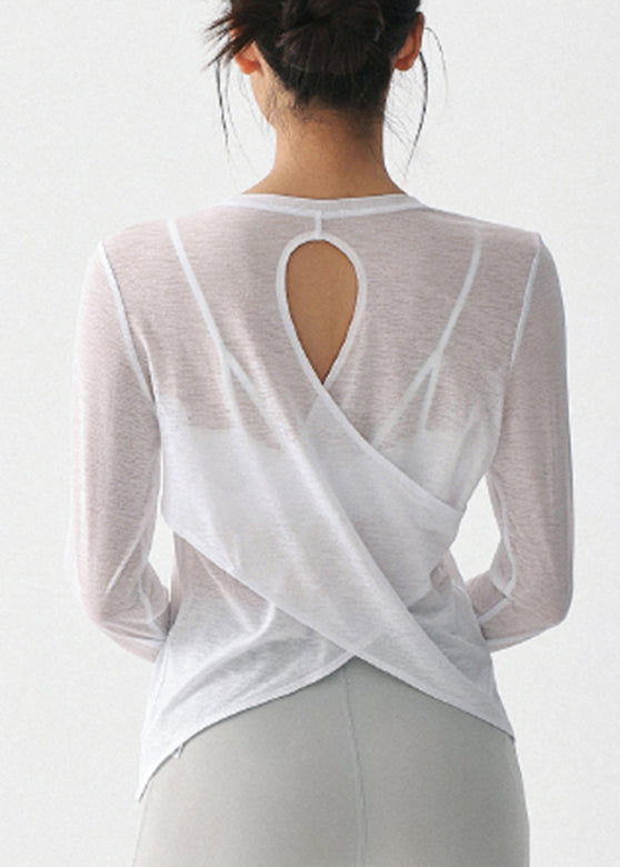 White Yoga Smock Top
