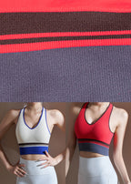Women White V Neck Cold Shoulder Sports Bra