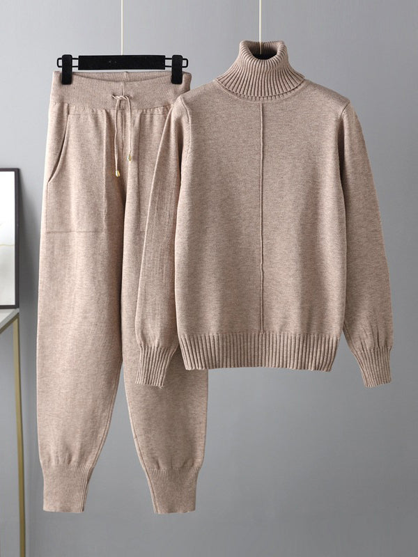 Casual drawstring-wide-leg-pants-suits