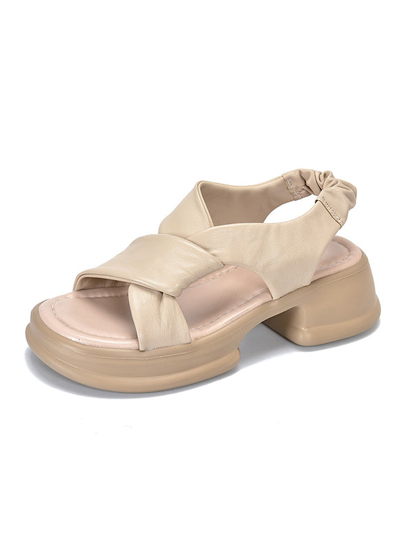 Leaher Platform Sandals