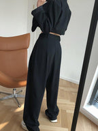 Loose Empire Wide Leg Pants