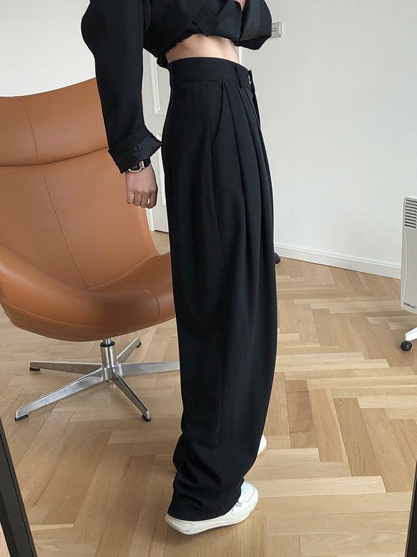 Loose Empire Wide Leg Pants