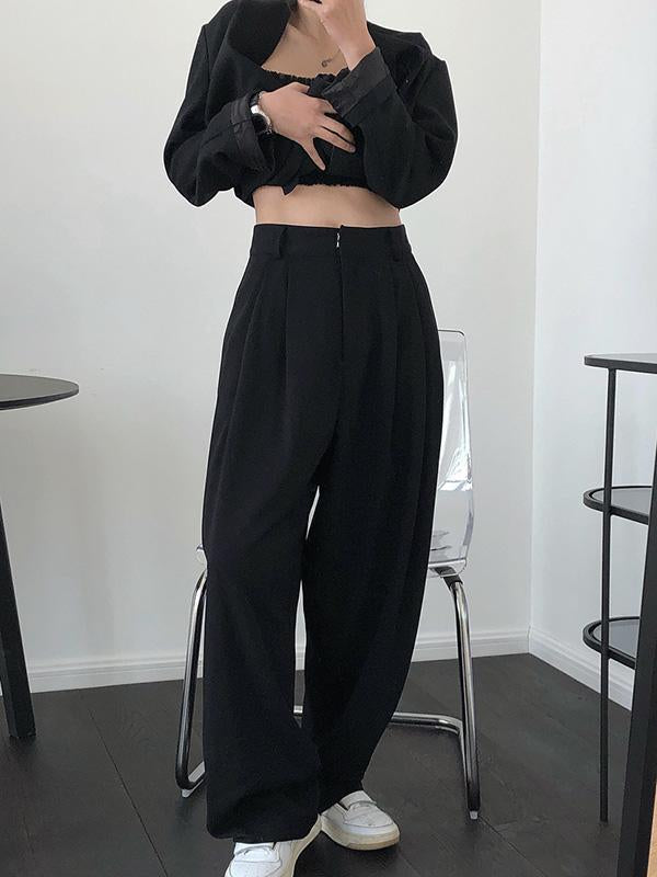 Loose Empire Wide Leg Pants