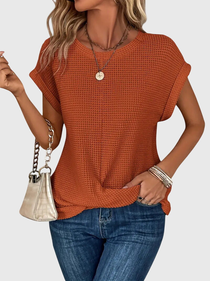 Elegant Blouse with Crew Neck