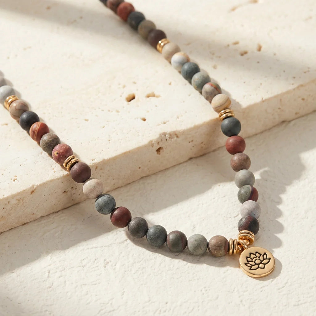 Stress Relieving Jasper Mala