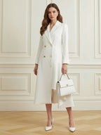 Irregularity Asymmetric Buttoned Collar Blazer Mini Dresses