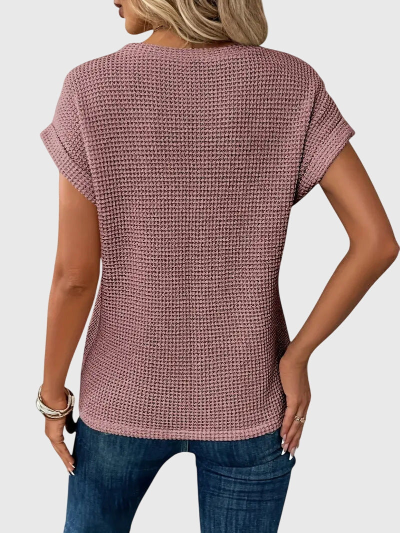 Elegant Blouse with Crew Neck