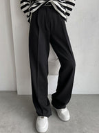 High Waisted Loose  Suit Trousers