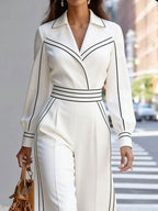 Elegant Contrast Color Jumpsuit
