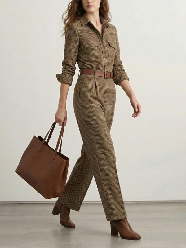 High Waisted Long Sleeves  Jumpsuit