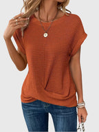 Elegant Blouse with Crew Neck