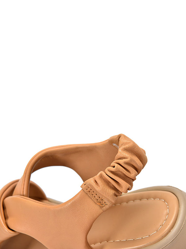 Leaher Platform Sandals