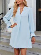 A-Line Long Sleeves Ruffled  Mini Dresses