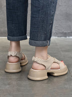 Leaher Platform Sandals