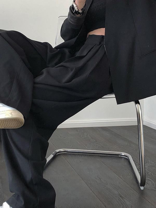 Loose Empire Wide Leg Pants