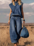 High Waisted Loose Pockets Set