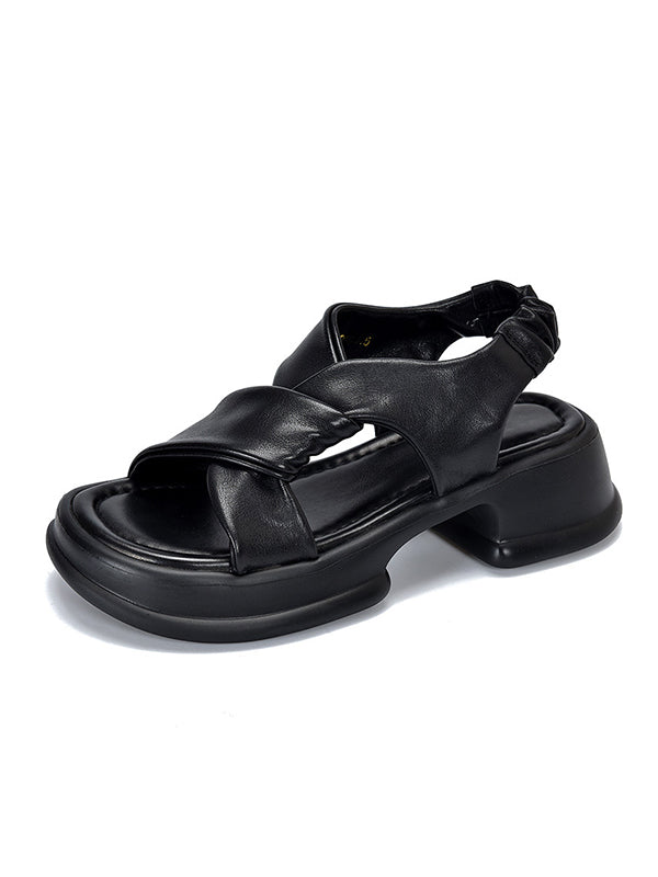 Leaher Platform Sandals
