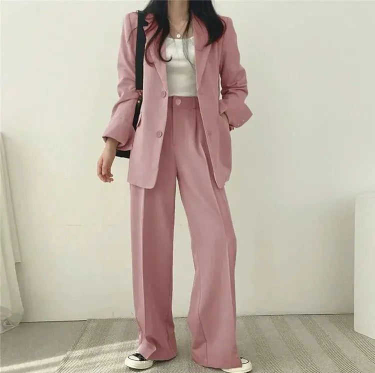 Tailored Blazer & Wide Leg Trouser Set