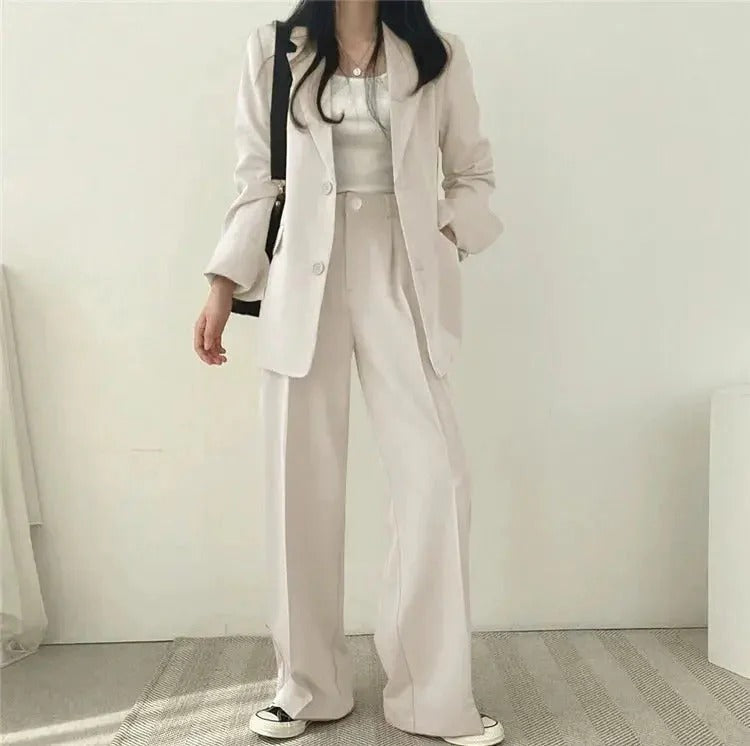 Tailored Blazer & Wide Leg Trouser Set