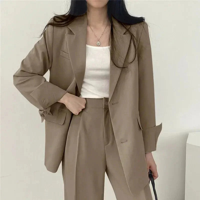 Tailored Blazer & Wide Leg Trouser Set