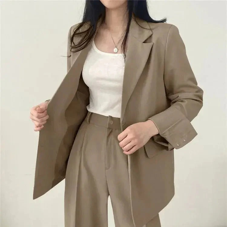 Tailored Blazer & Wide Leg Trouser Set