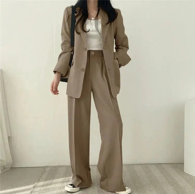Tailored Blazer & Wide Leg Trouser Set