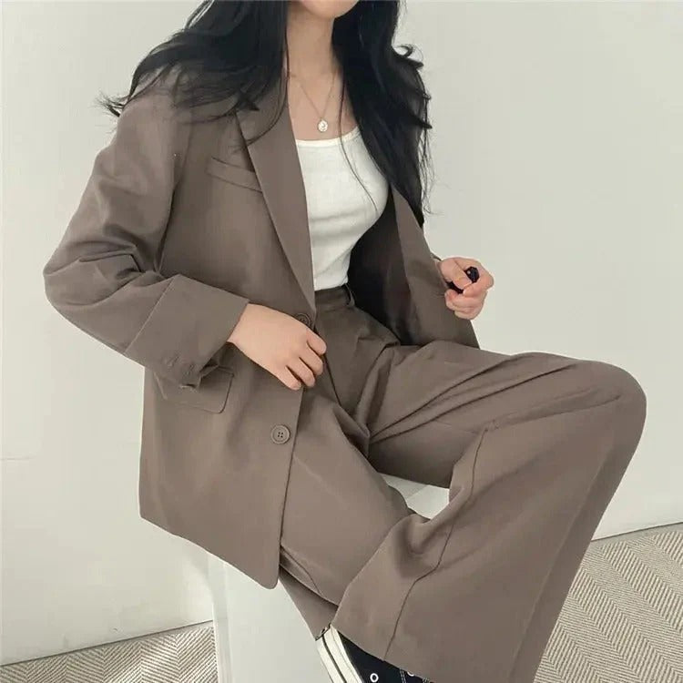 Tailored Blazer & Wide Leg Trouser Set