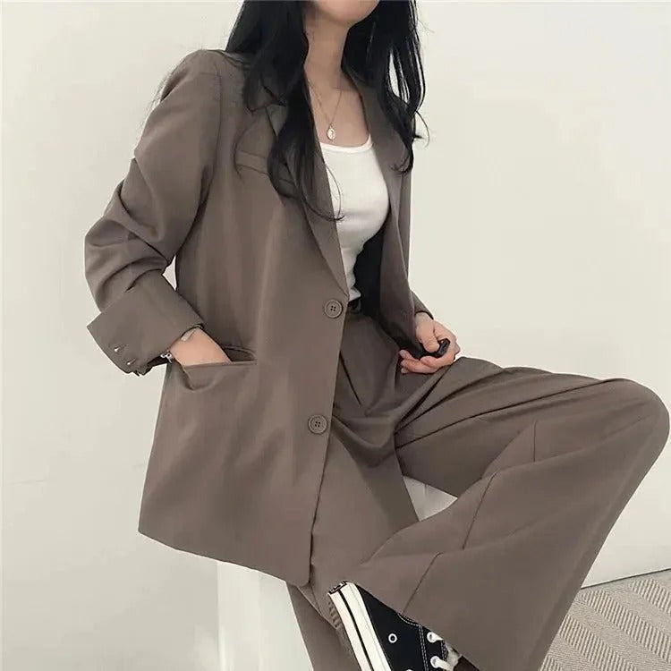Tailored Blazer & Wide Leg Trouser Set