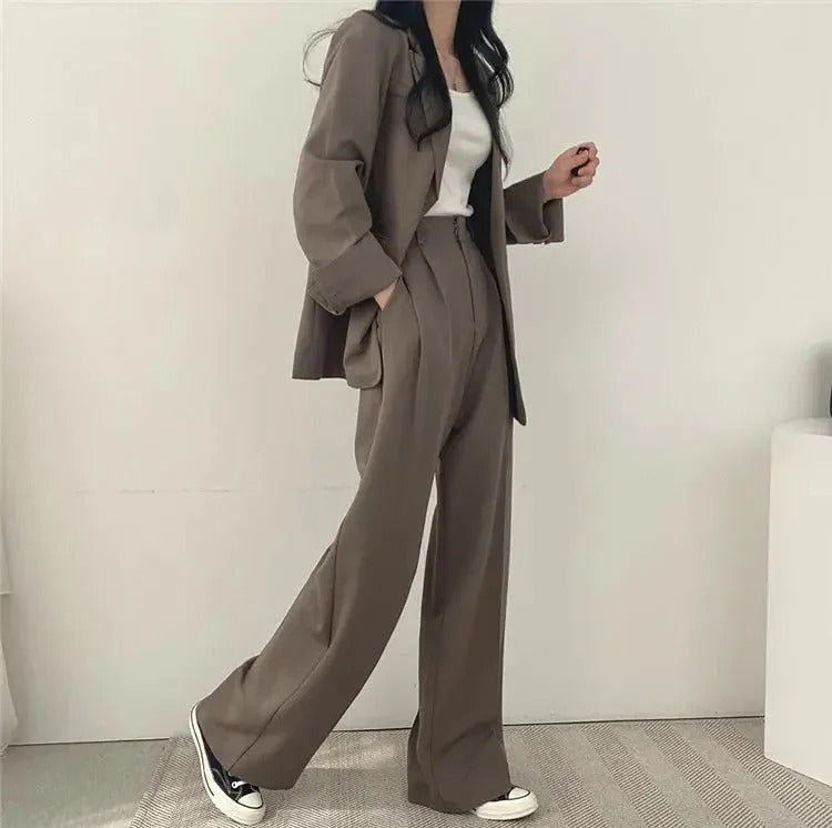 Tailored Blazer & Wide Leg Trouser Set
