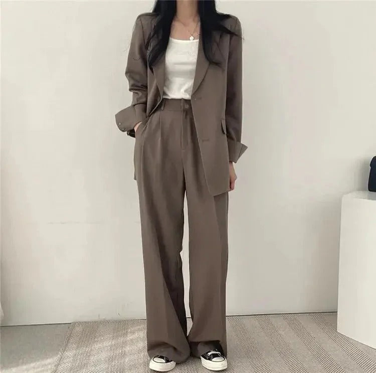 Tailored Blazer & Wide Leg Trouser Set