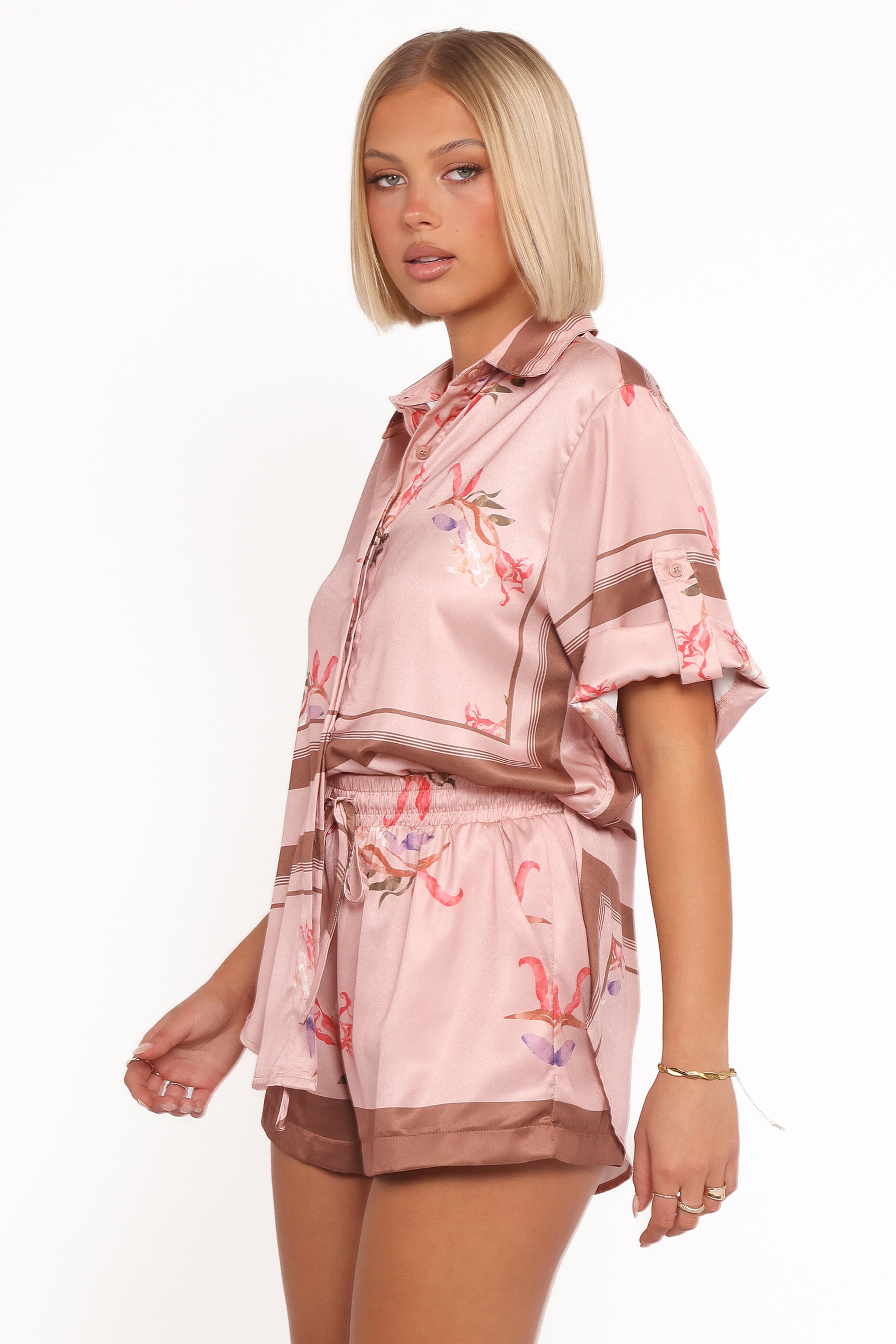 Satin Shorts - Pink Cocoa