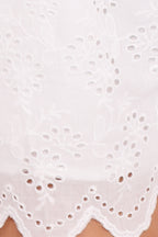 Eyelet Scallop Shorts - White Set