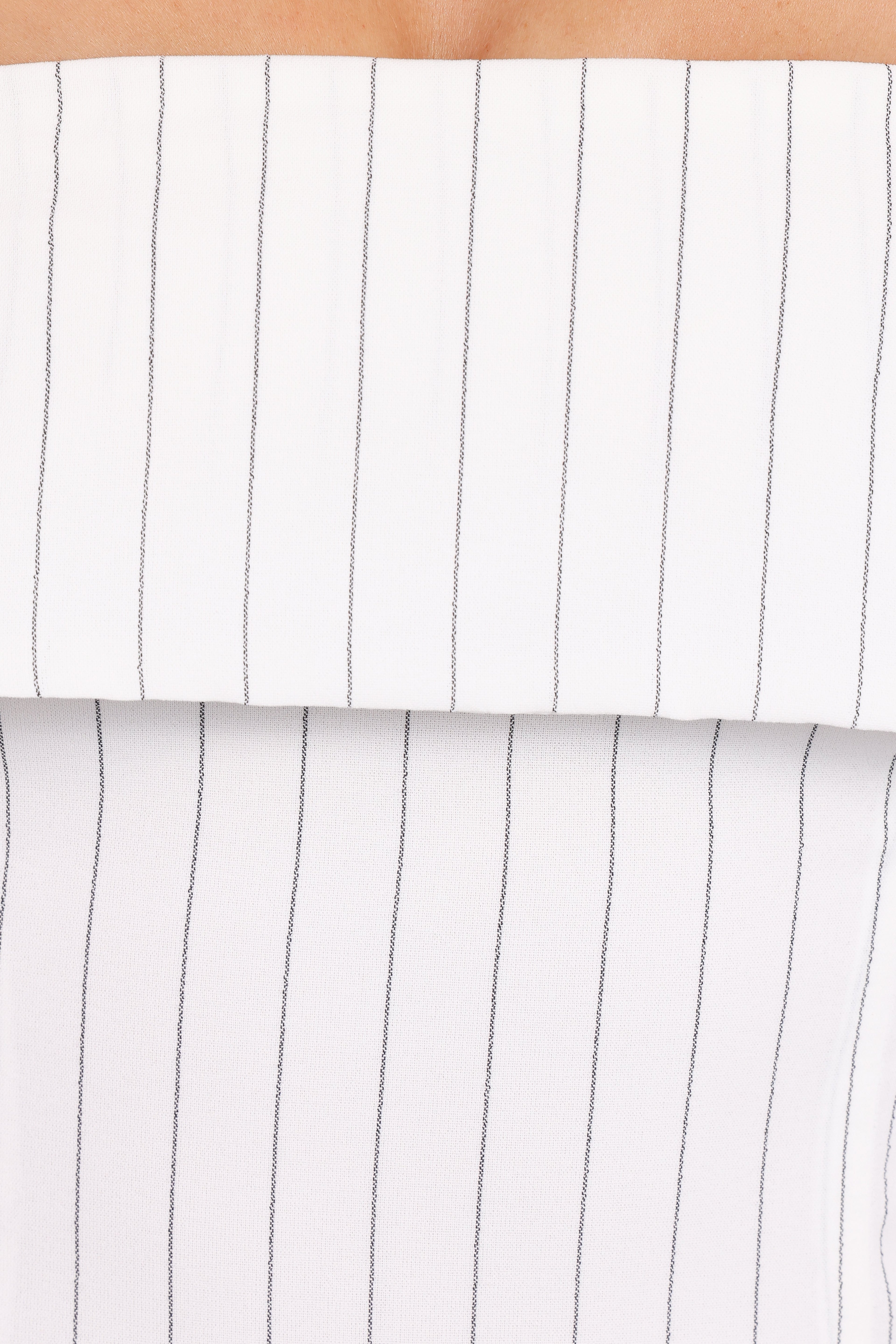 White Pinstripe Set